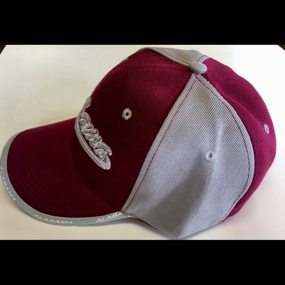 Alabama Football Adjustable Cap Hat Red Gray SEC - Picture 5 of 8